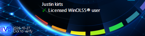 Justin kirts: Licensed WinOLS5 user. Click to verify on EVC’s website.